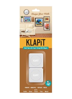 Pack Of 2 Magnetic Picture Hanging Strips White