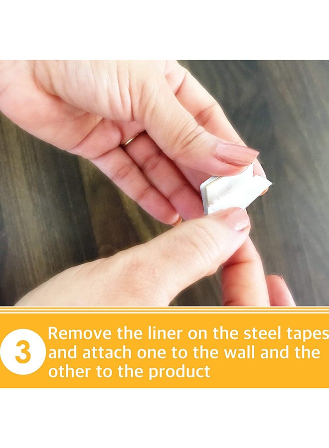 KLAPiT - Pack Of 2 Magnetic Picture Hanging Strips White - Image 1