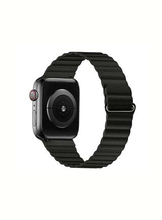Replacement Strap 42mm/44mm/45mm/49mm Leather Magnetic Loop Band For Apple Watch Series 1/2/3/4/5/6/7/8/SE Black - v1631528539/N50829021A_1