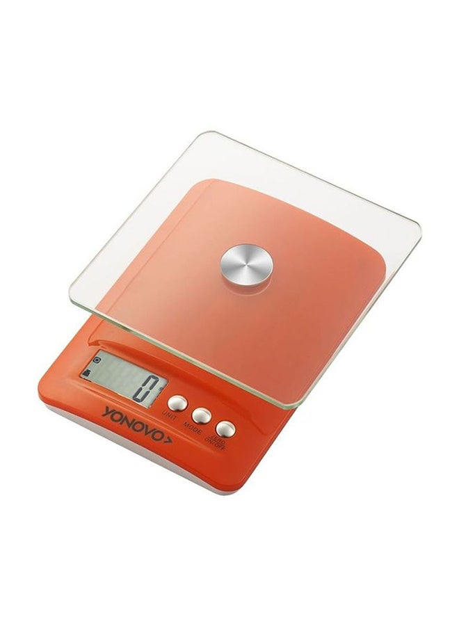 يونوفو ميزان طعام رقمي للمطبخ من الزجاج 70043 برتقالي - Image 1