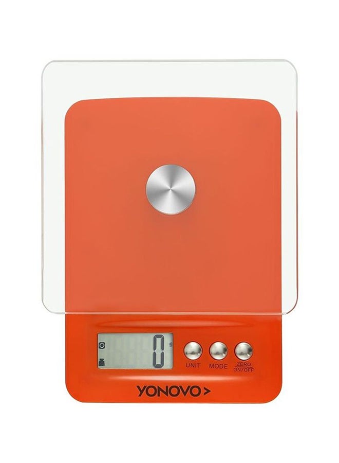 يونوفو ميزان طعام رقمي للمطبخ من الزجاج 70043 برتقالي - Image 2