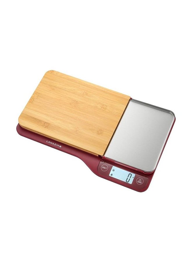 LAWAZIM Kitchen Scale With Removable Chopping Board 50002 Red  - Image 1