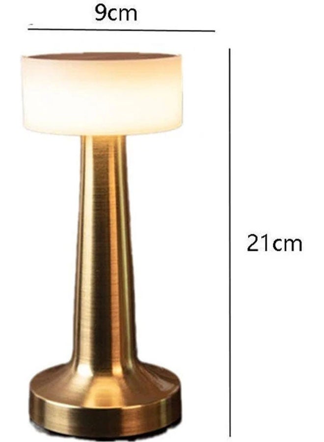 Generic - Brass Cordless Bar Table Lamp warm lightning Golden 9*21cm - Image 1