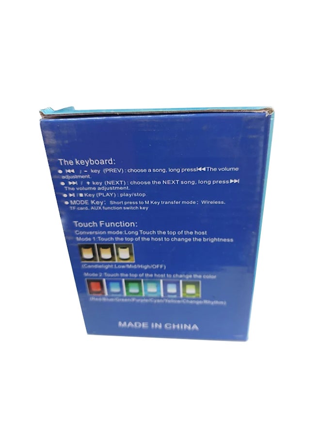 سماعات بلوتوث محمولة مع مصباح لمس انيق أبيض - Image 3