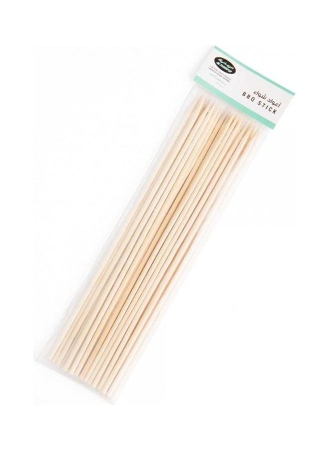 AL RIMAYA 25-Piece BBQ Stick Wood 30 x 5 x 5cm  - Image 2
