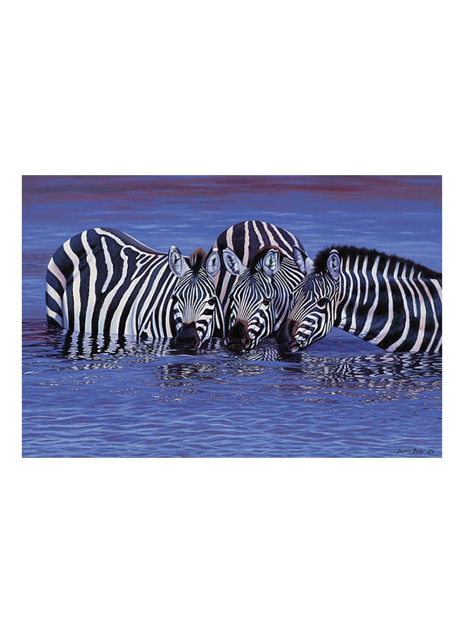 توماكس لعبة أحجية قطع تركيب لحمير وحشية في الماء من 1000 قطعة 50x75سم