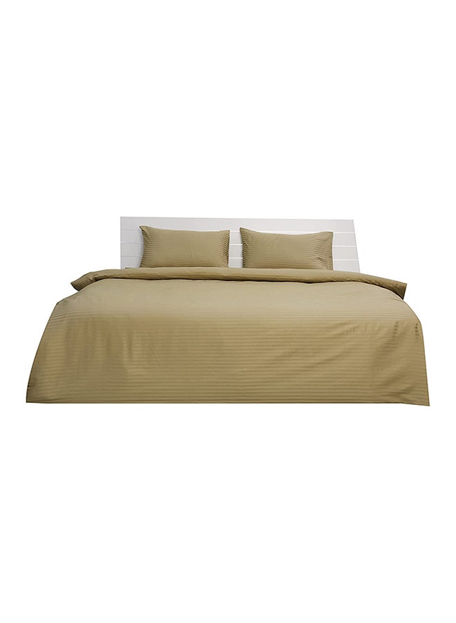 Hotel Linen 4-Piece Single Size Comforter Set Cotton Blend Bronze 160x240cm  - Image 1