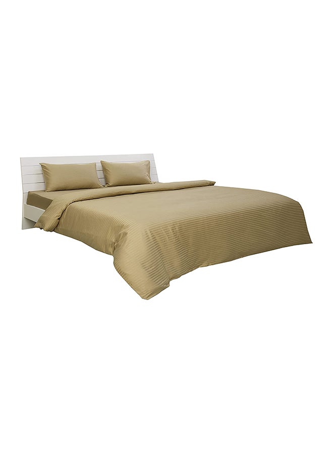 Hotel Linen 4-Piece Single Size Comforter Set Cotton Blend Bronze 160x240cm  - Image 2