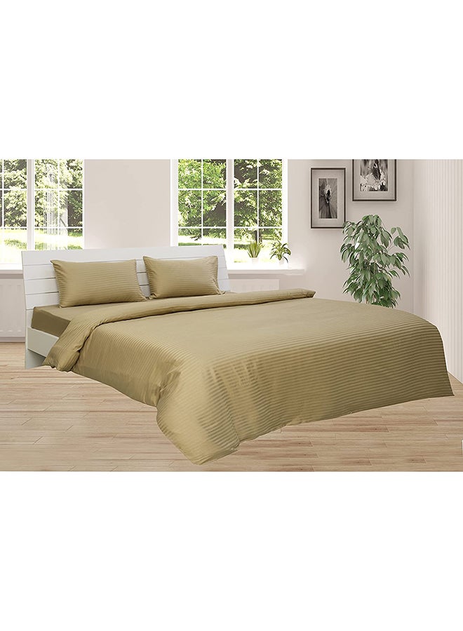 Hotel Linen 4-Piece Single Size Comforter Set Cotton Blend Bronze 160x240cm  - Image 3
