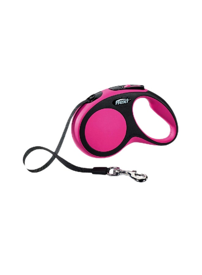 شريط كلاسيكي بخطاف كبس وردي/أسود 5متر