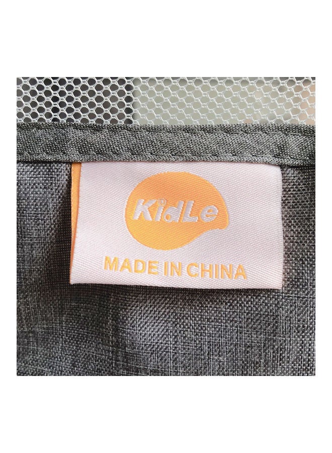 Kidle - Grey Portable Child Sleeping Basket Bed European Style Folding Crib 9 12 Months - Image 1