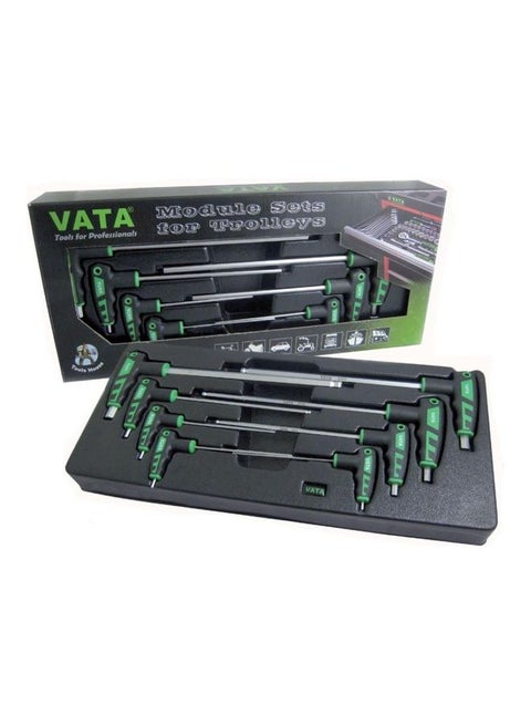 Set Of 8 Twin Arm T-Handle Hex Key Multicolour