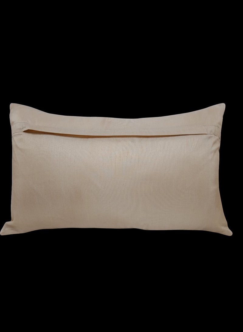 Hometown HOME TOWN 100% Polyester Front Sequins And Back Polydupioni Cushion Cover With Filler Copper 30x50cm  - Image 2