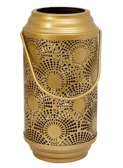 Lantern Metal T-Light Medium Gold 24x12cm