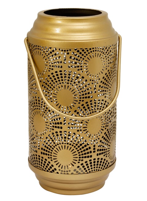 Lantern Metal T-Light Medium Gold 24x12cm
