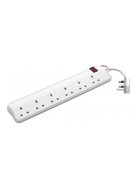 6-Way Extension Cord  - 698526 White 3meter