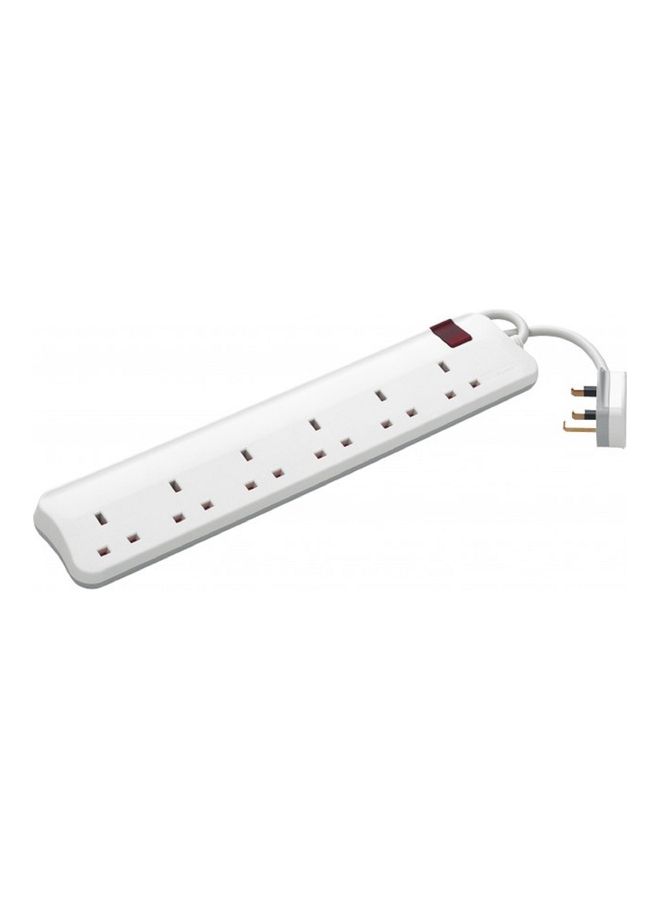 Legrand 6-Way Extension Cord  - 698526 White 3meter  - Image 1