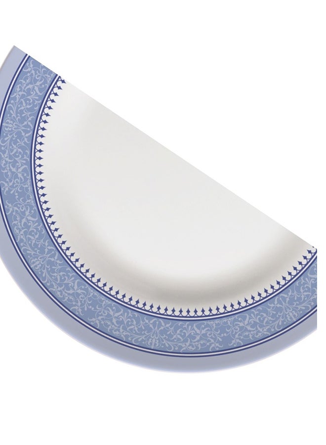 طبق طعام رويال مصنوع من الميلامين أبيض/ أزرق 8بوصة - Image 2