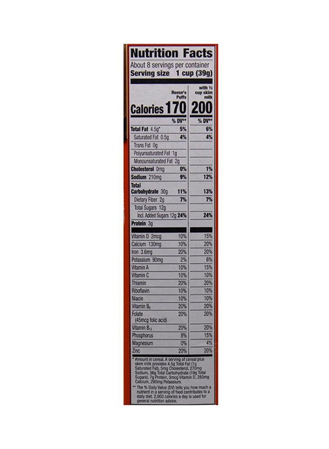 General Mills - Cereal Reeses Puff 326grams - Image 1