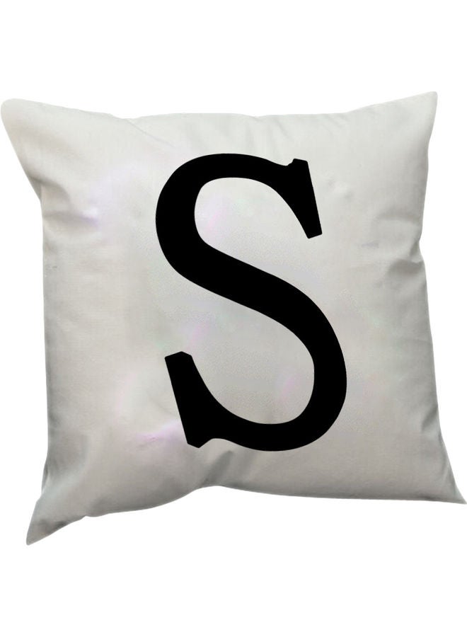 LED Light Up Letter Printed Throw Pillow Case White 45x45cm - Image 1
