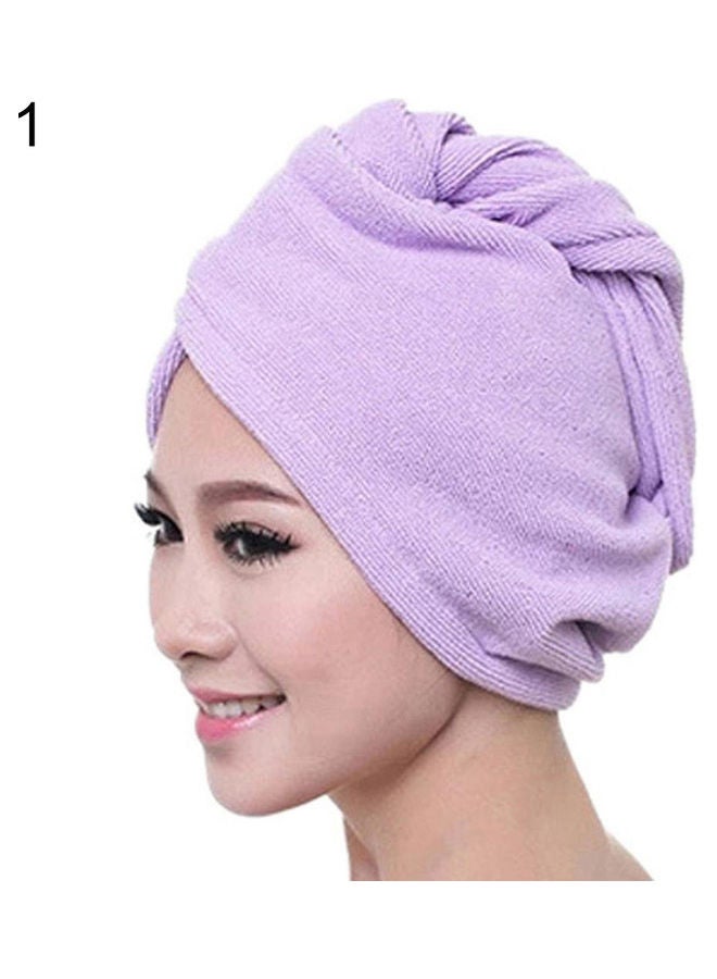 Quick Drying Hair Towel Purple 25x15x10cm - Image 1