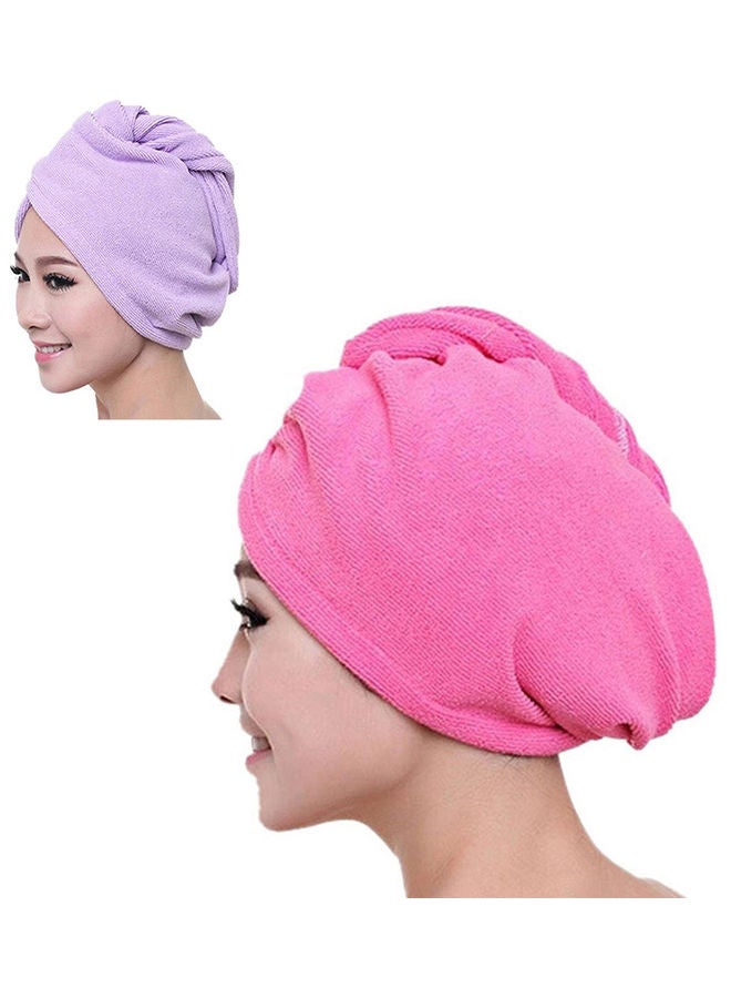 Quick Drying Hair Towel Purple 25x15x10cm - Image 2