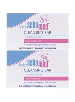 Sebamed Baby Cleansing Soap Bar With Panthenol, Pack of 2, 100g+100g  - Image 1