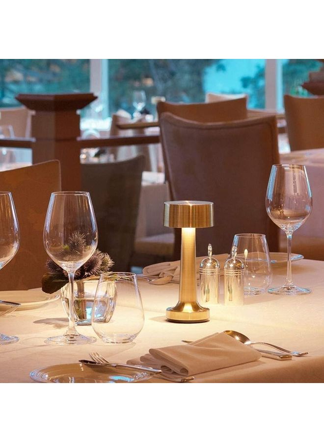 ZENHOME Portable LED Table Lamp Gold 21x9cm - Image 1