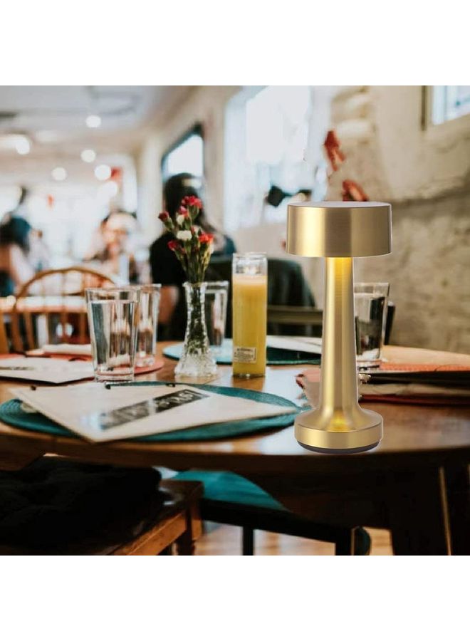 ZENHOME Portable LED Table Lamp Gold 21x9cm - Image 2