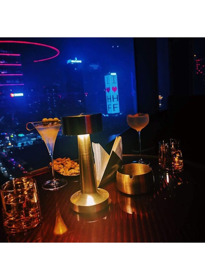 ZENHOME Portable LED Table Lamp Gold 21x9cm - Image 3