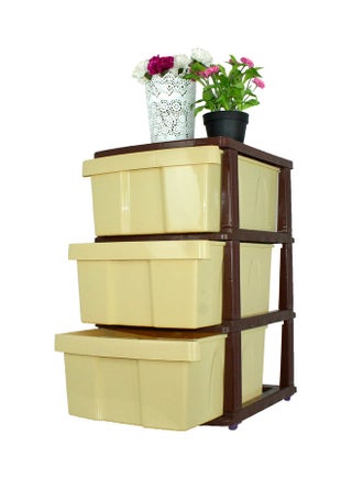 3-Drawer Storage Cabinet With Wheels Multicolour 50x70x40cm - v1631613494/N50853335A_1