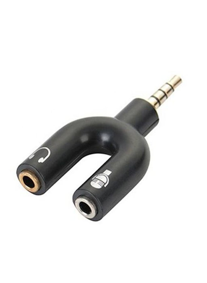 Marrkhor Headphone Splitter Y Jack Adaptor Black - Image 1