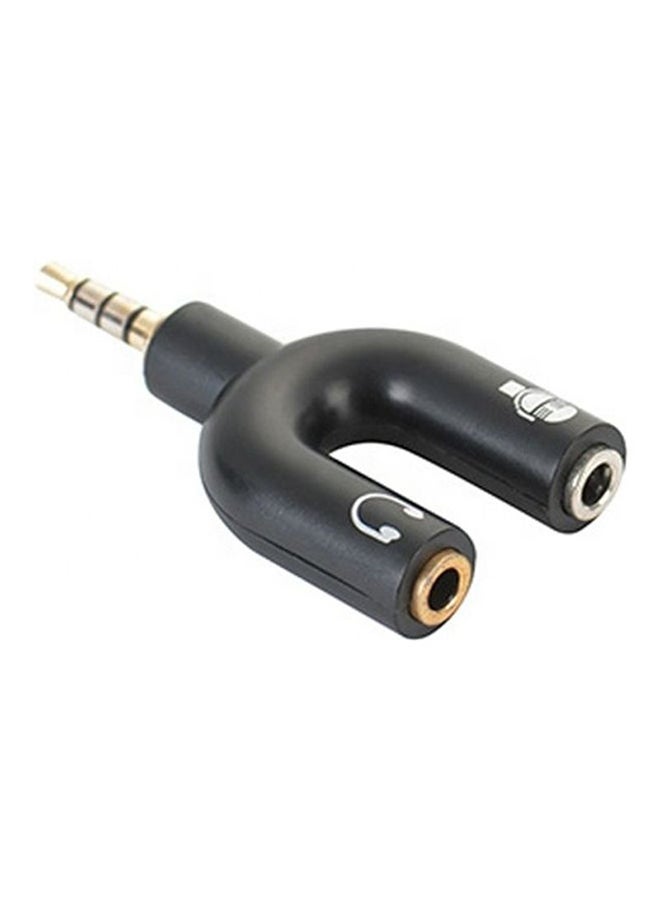 Marrkhor Headphone Splitter Y Jack Adaptor Black - Image 2