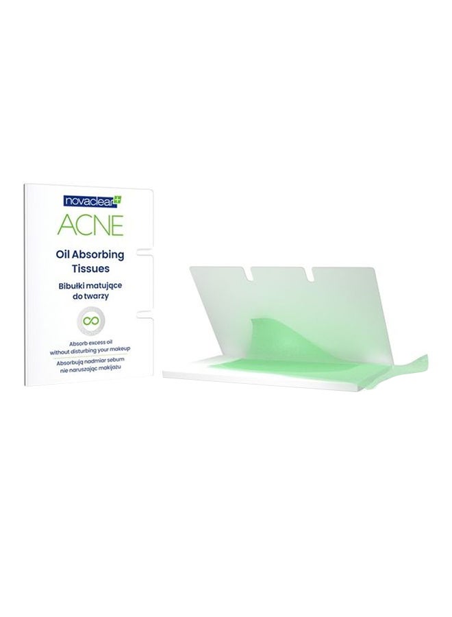 novaclear - Acne Oil Absorbing Tissues Green 10grams - Image 1
