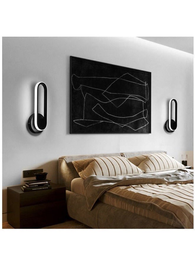 ماركة غير محددة مصباح جداري LED عصري قابل للدوران بقدرة 12 وات لديكور الأماكن الداخلية أسود 35 x 10 x 16سم  - Image 4