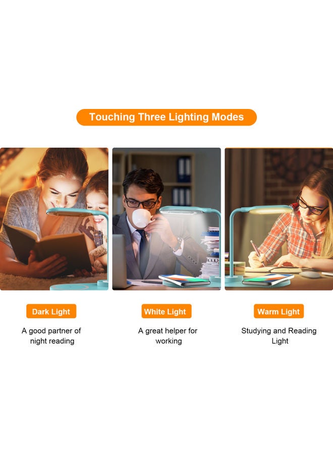 مصباح مكتب بإضاءة LED بثلاثة أوضاع أزرق  - Image 5
