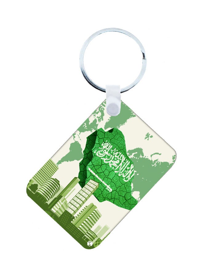 بي بي سلسلة مفاتيح بتصميم العيد الوطني للمملكة العربية السعودية