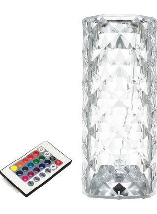 Crystal Acrylic Table Lamp with Remote White 25 x 12 x 12cm - v1631615310/N50854611A_1
