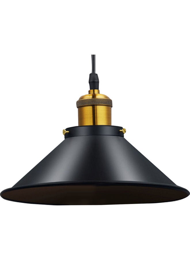 Retro Pendant Light Base Vintage Industrial Hanging Lamp Shade Black 27 x 15 x 27cm  - Image 1