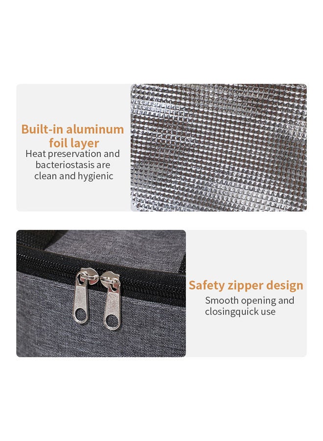 Aluminium Foil Lunch Bag Grey 25.00x13.00x19.50cm - Image 3