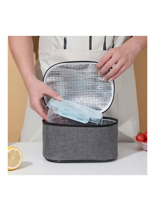 Aluminium Foil Lunch Bag Grey 25.00x13.00x19.50cm - Image 5
