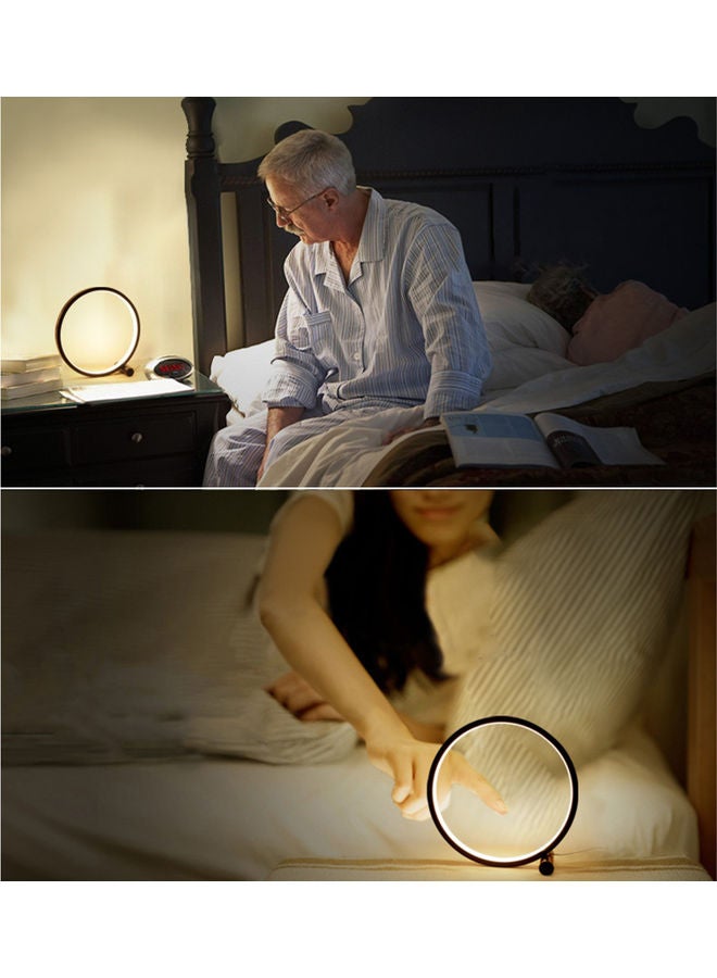 Generic - Round Shape LED Table Lamp with Touching Control 3 Level Brightness Black 25 X 8cm - Image 1