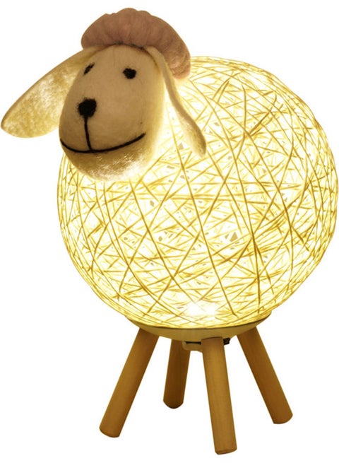LED Cute Sheep Light with Timer Function Grey 22.00x14.00x18.00cm