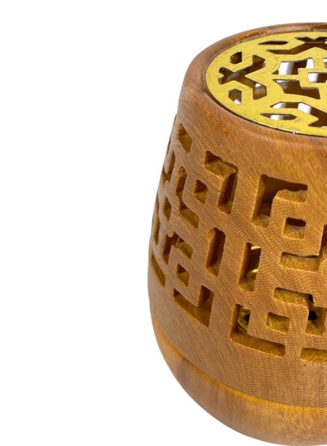 Incense Burner Charcoal Bakhoor Brown/Gold 10cm  - Image 5