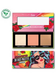 Rude NoFilter 3D Face Palette Roses Pink  - Image 1
