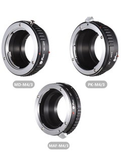 Fikaz MD-M4/3 Aluminum Alloy Lens Mount Adapter Ring Black  - Image 3