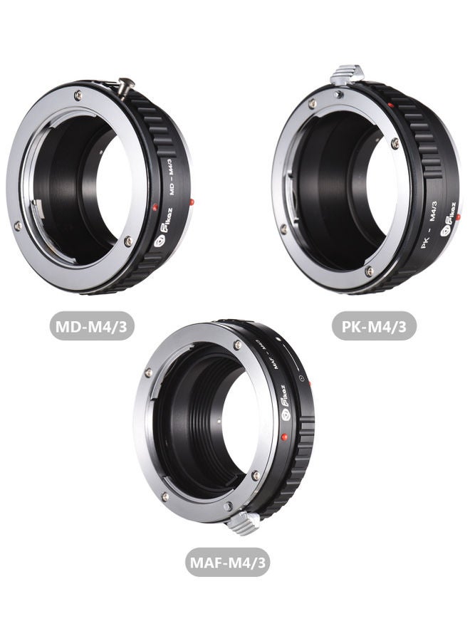 فيكاز حلقة محول لعدسة من سبيكة الألومنيوم طراز Md-M4/3 أسود  - Image 3