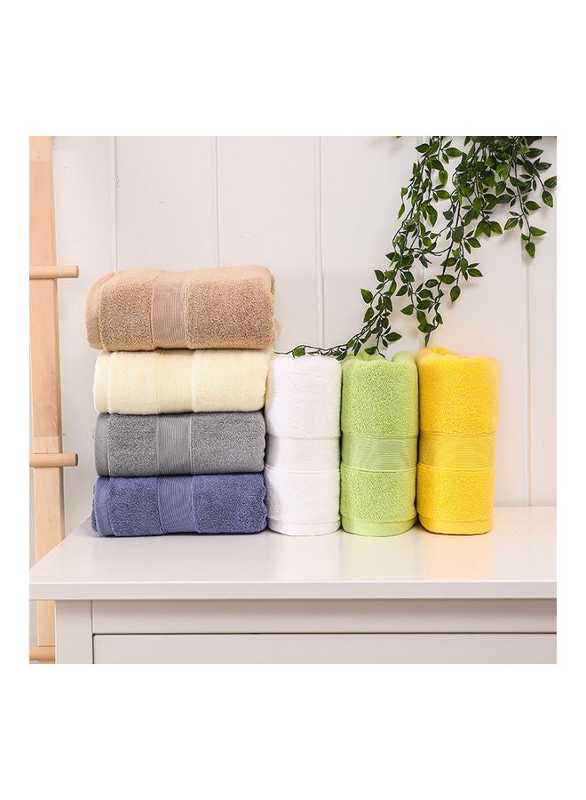 Soft Quick Dry Absorbent Gym Bathroom Blanket Bath Towel Beige 40x25x5cm  - Image 3
