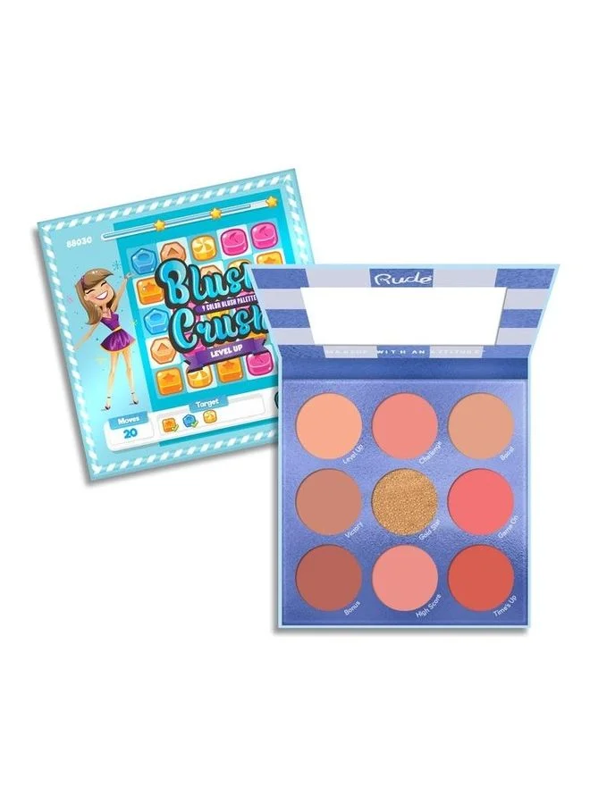 Rude 9-Color Blush Palette Level Up Pink