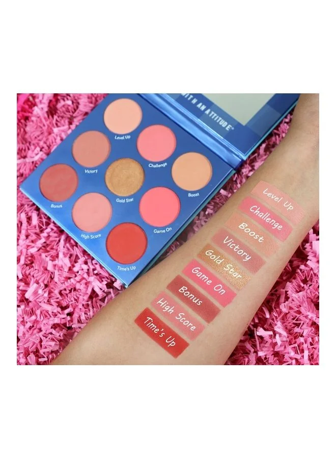Rude 9-Color Blush Palette Level Up Pink
